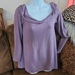 American Eagle Soft & SEXY Purple Off-Shoulder Women's Top